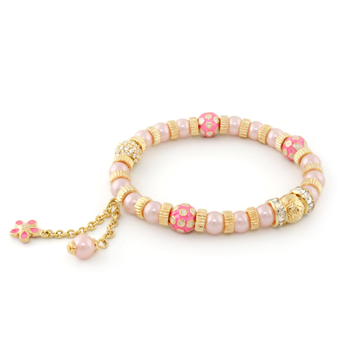 Girls' Gold-Plated Rosaline Bead Bangle Bracelet