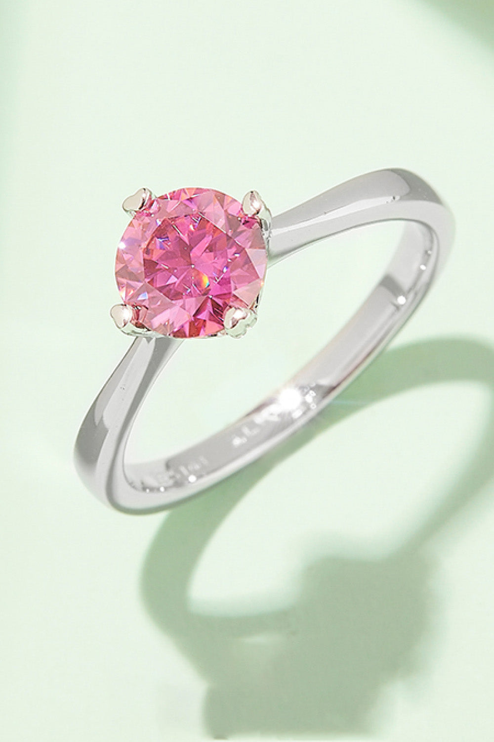 1 Carat Sparkala™ Platinum Over Pure Sterling Silver Solitaire Ring (Yellow, Pink, or Blue)