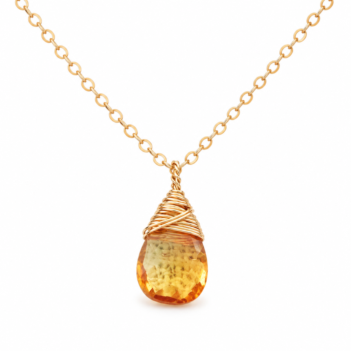 November Birthstone Necklace - 14k Gold Filled