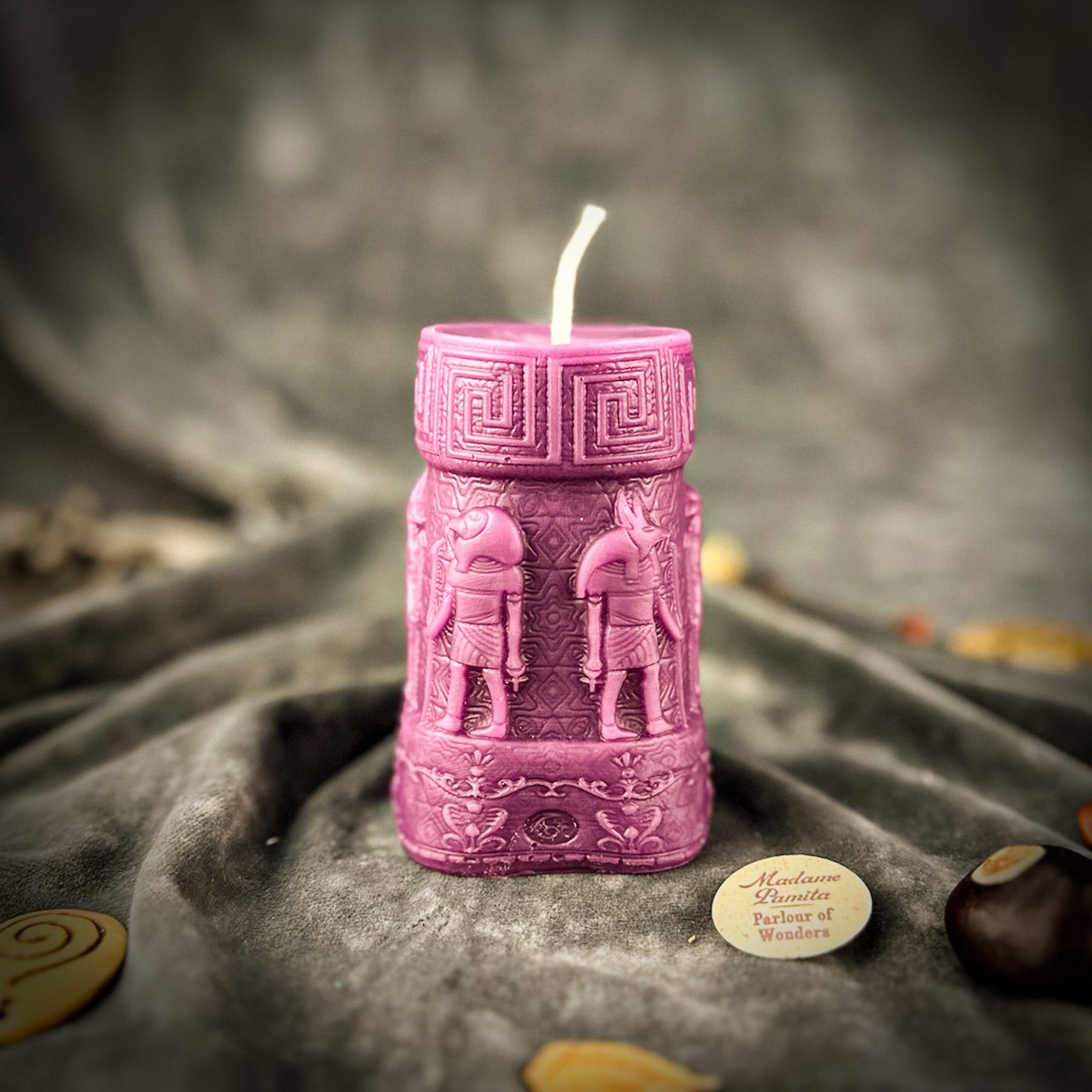 Anubis and Horus Egyptian Pillar Candle Spell Kit - Protection & Divine Guidance