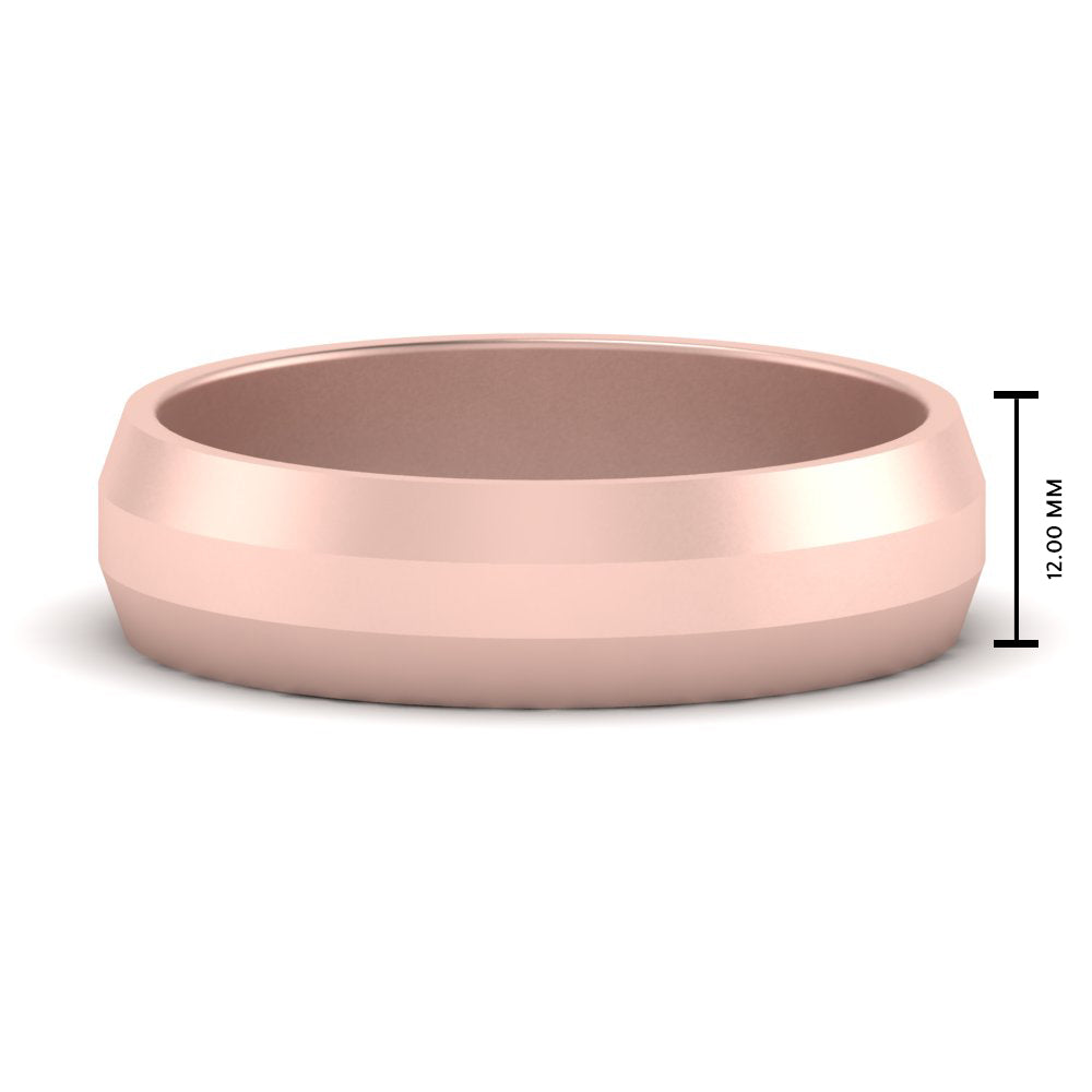4 mm Wedding Band Beveled Edge Matte