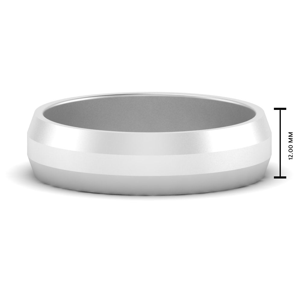 4 mm Wedding Band Beveled Edge Matte