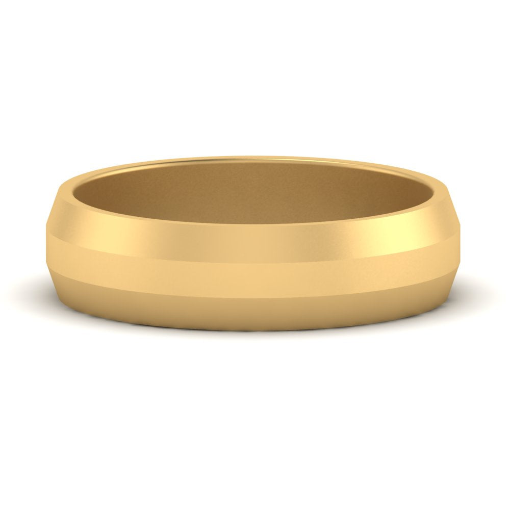 4 mm Wedding Band Beveled Edge Matte