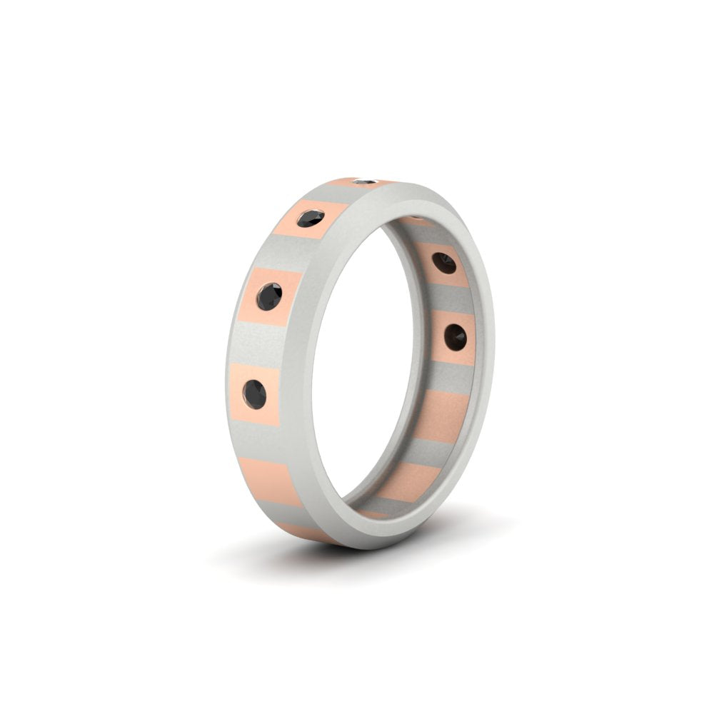 Bezel Round Mens Wedding Ring