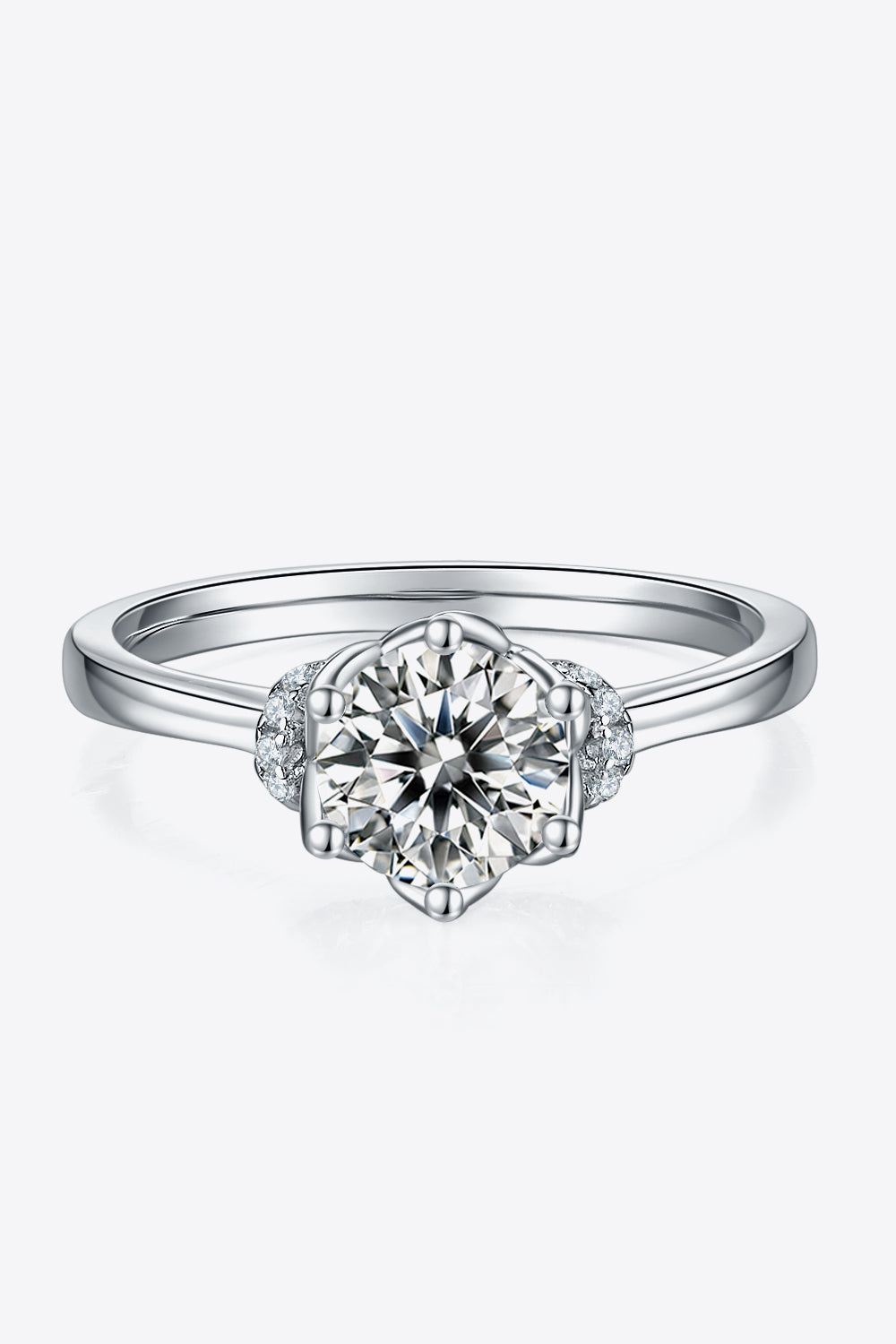 1 Carat Brilliant Round Cut Sparkala™ Platinum Over Pure Sterling Silver Ring