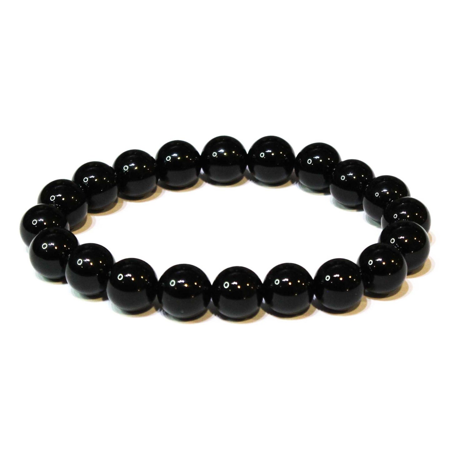 Black Onyx Round Bead Bracelet - Gentle Protection