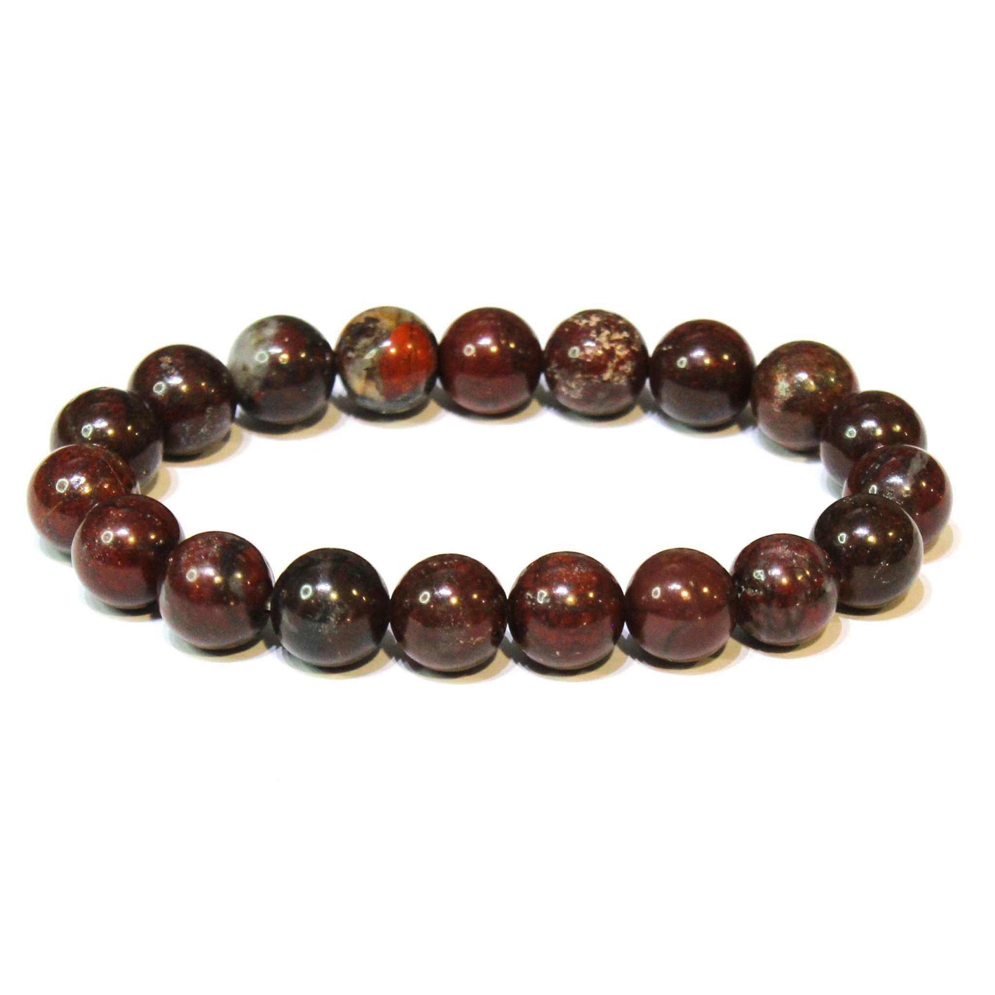 Bloodstone Round Bead Bracelet - Courageous Vitality