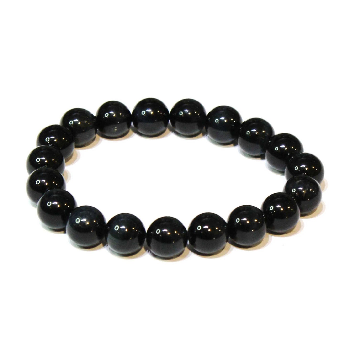 Blue Tiger (Hawk's Eye) Round Bead Bracelet - Mental Stability