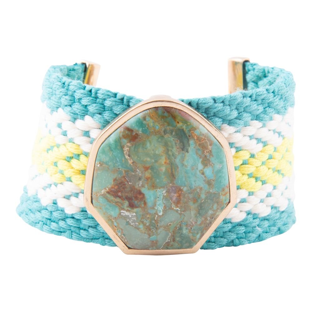 Blue Turquoise Textile Blues Woven Bracelet