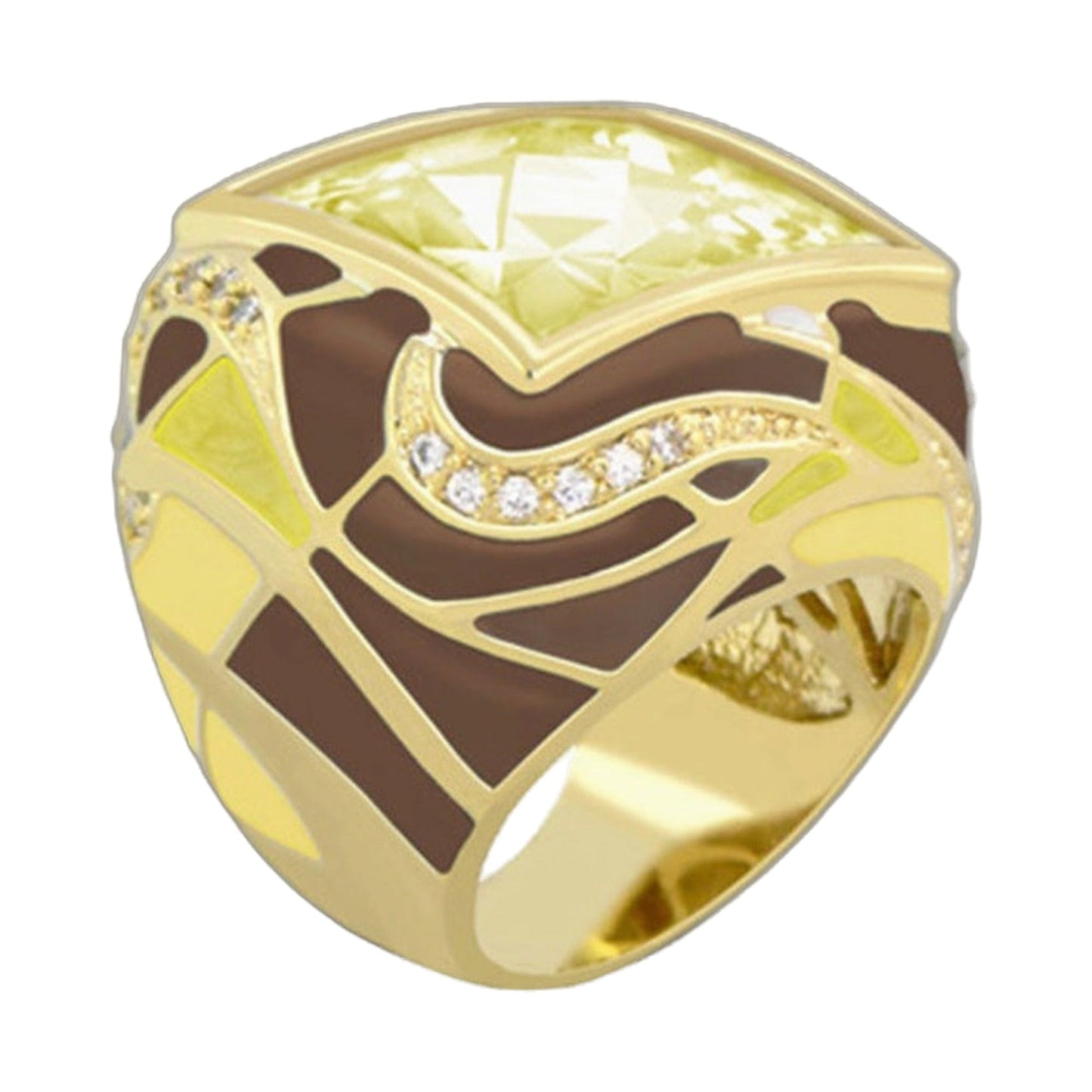 Bold Splash On Cocktail Ring