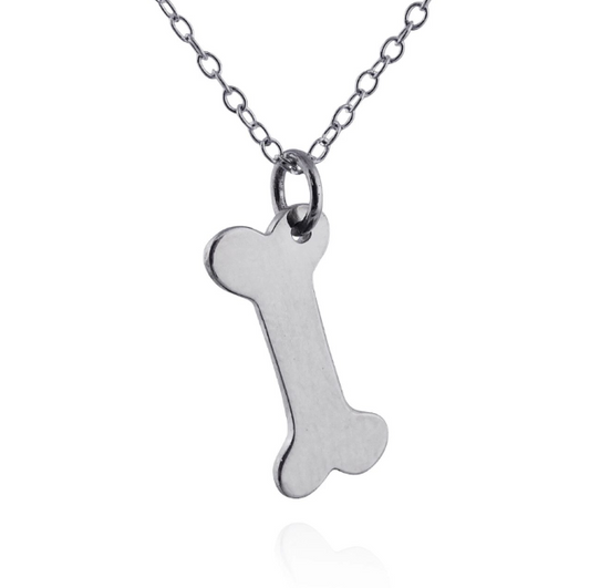 Sterling Silver Dog Bone Necklace