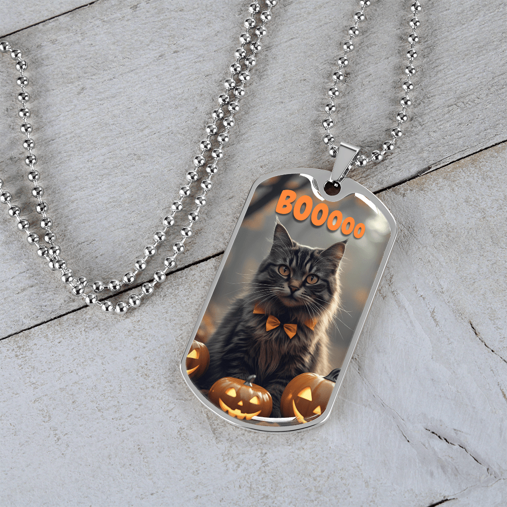 Boooo Kitty Halloween Pendant Necklace