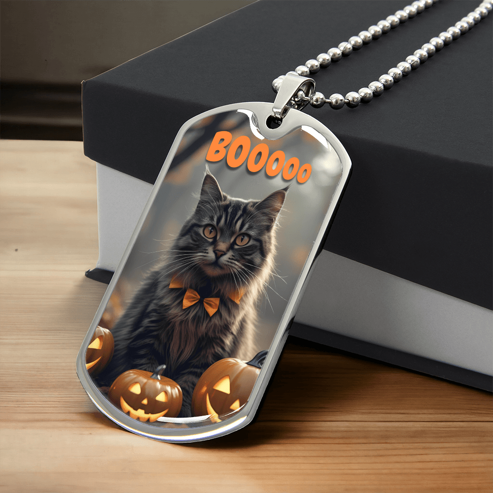 Boooo Kitty Halloween Pendant Necklace