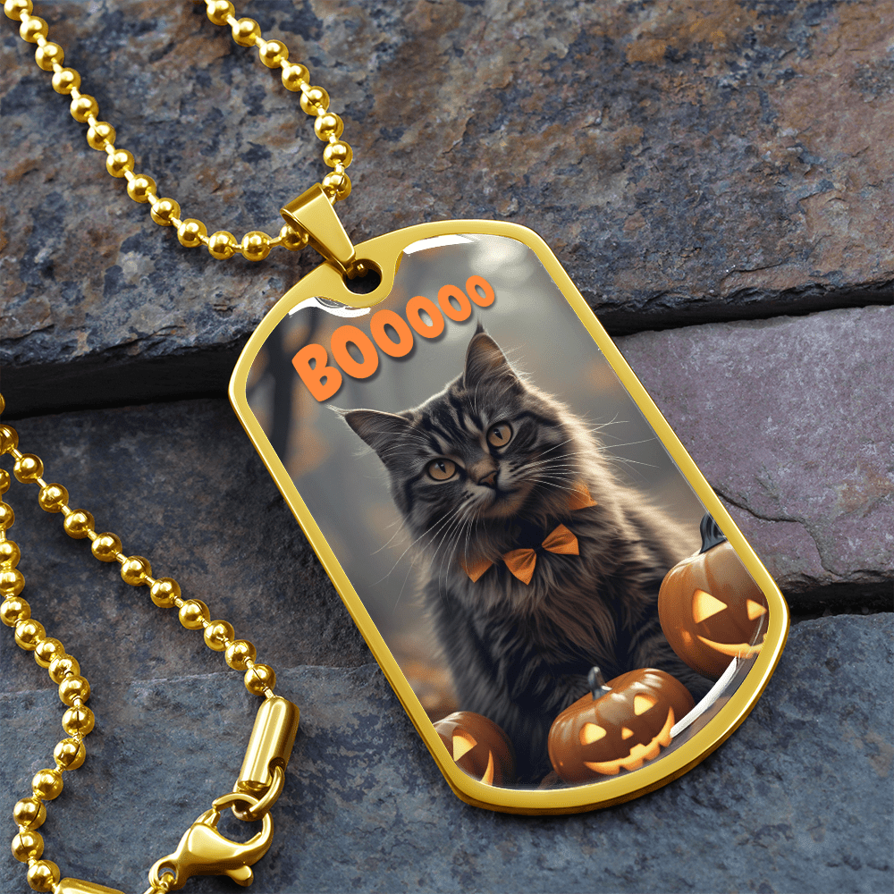 Boooo Kitty Halloween Pendant Necklace
