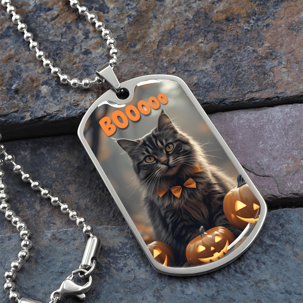 Boooo Kitty Halloween Pendant Necklace