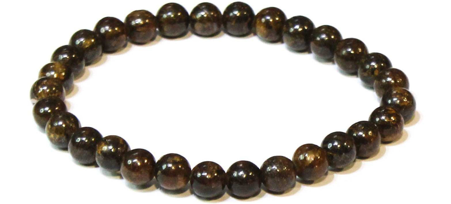 Bronzite Round Bead Bracelet - Balanced Diplomacy