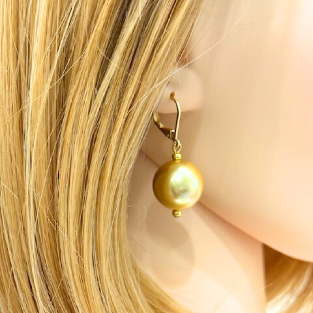 Champagne Bubble Pearl Earrings