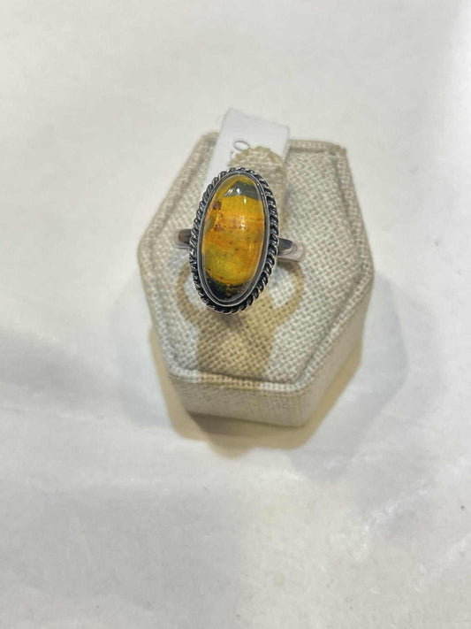 Bumblebee Jasper Ring Size 9 "Divine Omen"