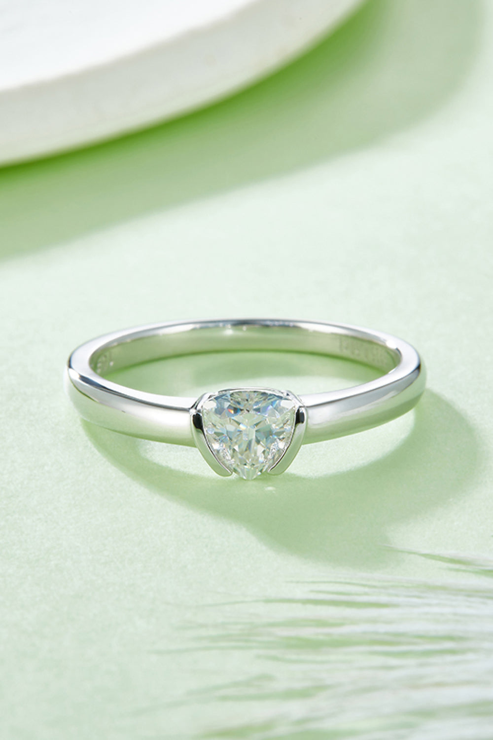 Brilliant Round Cut Sparkala™ Platinum Over Pure Sterling Silver Solitaire Ring