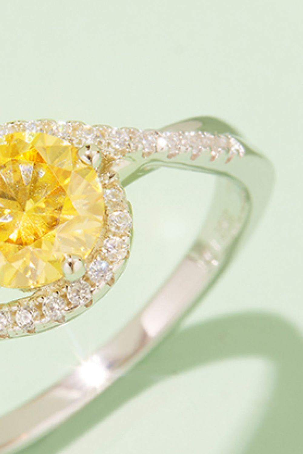 1 Carat Sparkala™ Contrast Platinum Over Pure Sterling Silver Ring (Yellow, Pink, or Blue)