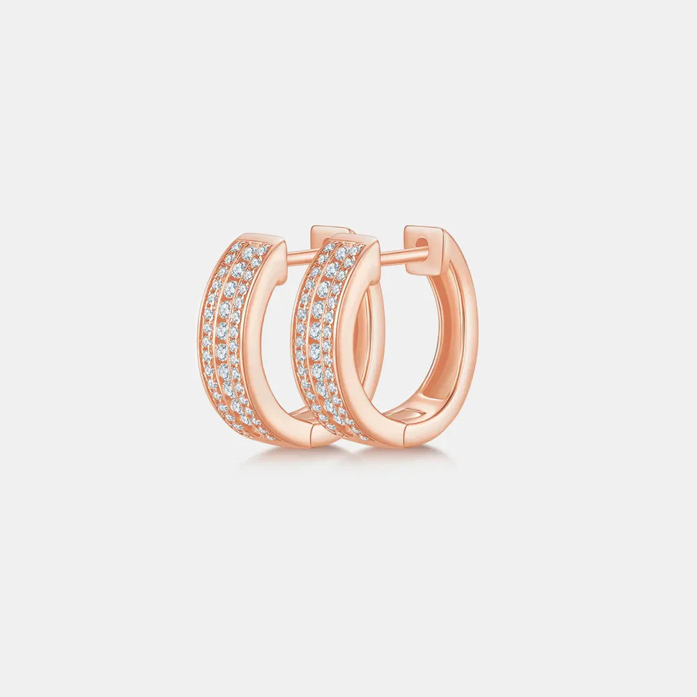 Sparkala™ 925 Sterling Silver Huggie Earrings