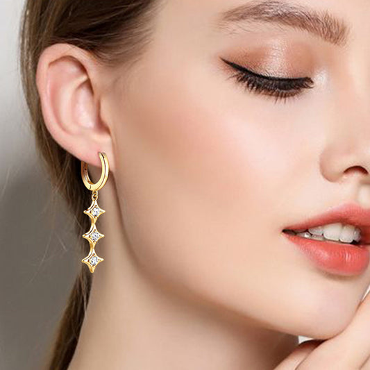 Sparkala™ Pure Sterling Silver Geometric Shape Earrings
