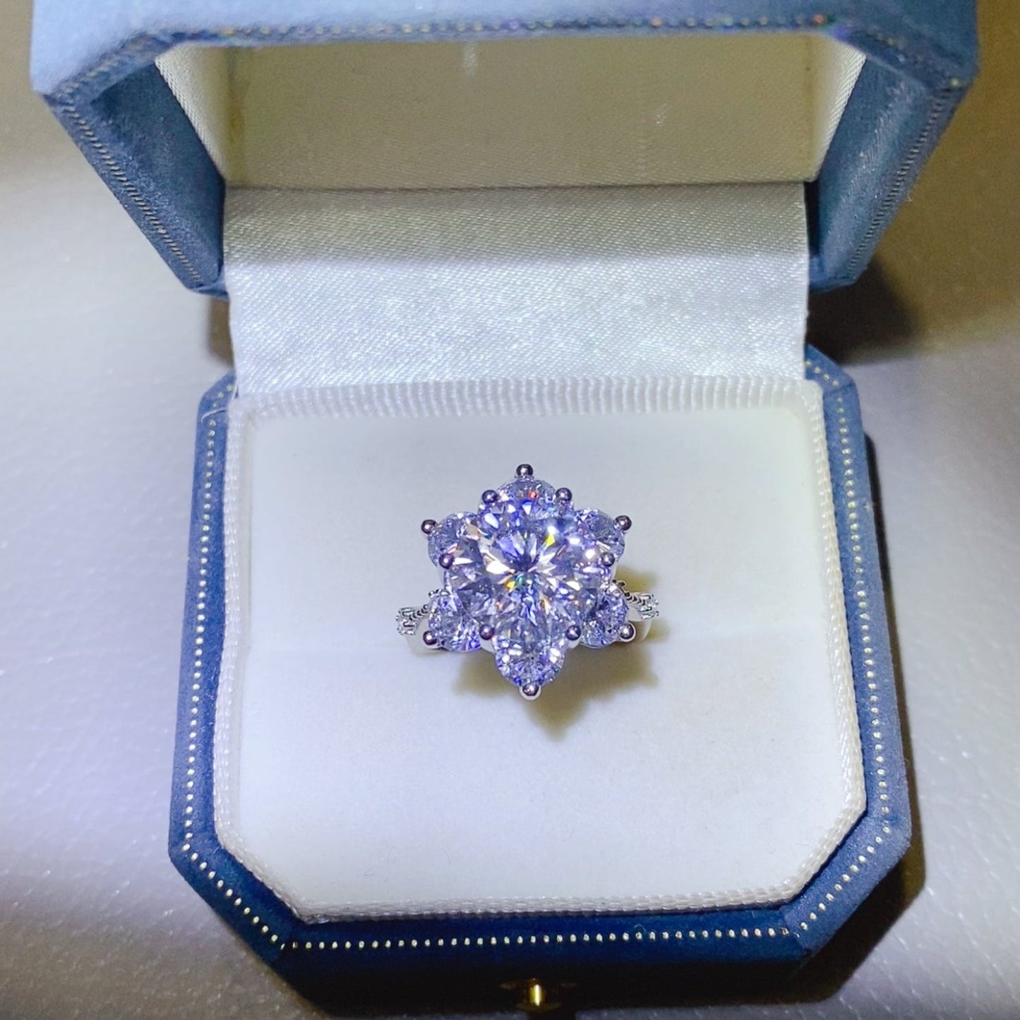 5 Carat Floral Sparkala™ Pure Sterling Silver Ring