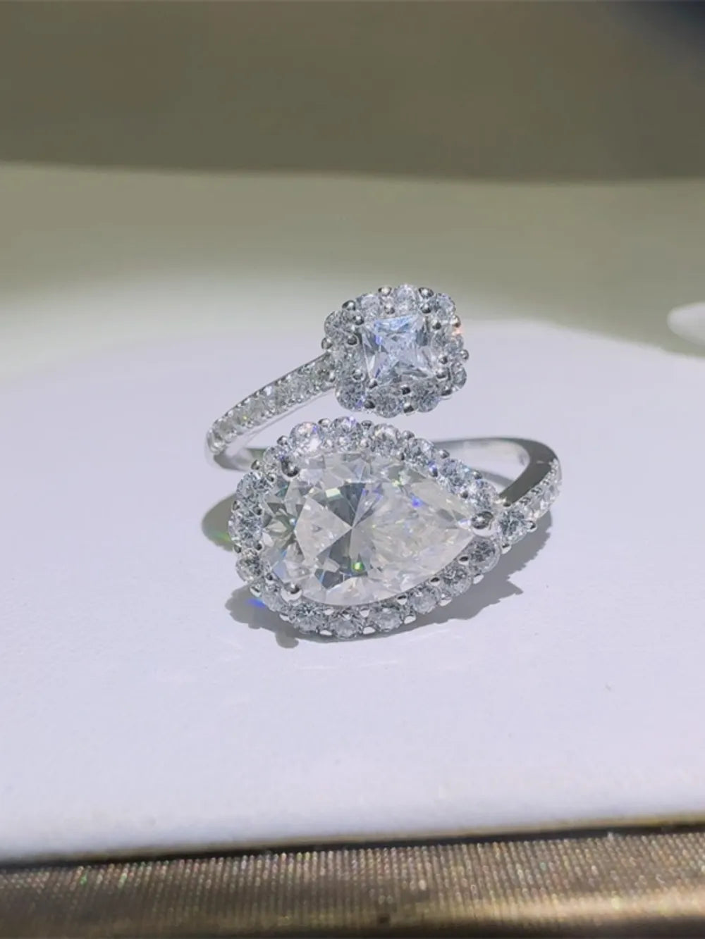 2 Carat Sparkala™ 925 Sterling Silver Bypass Ring