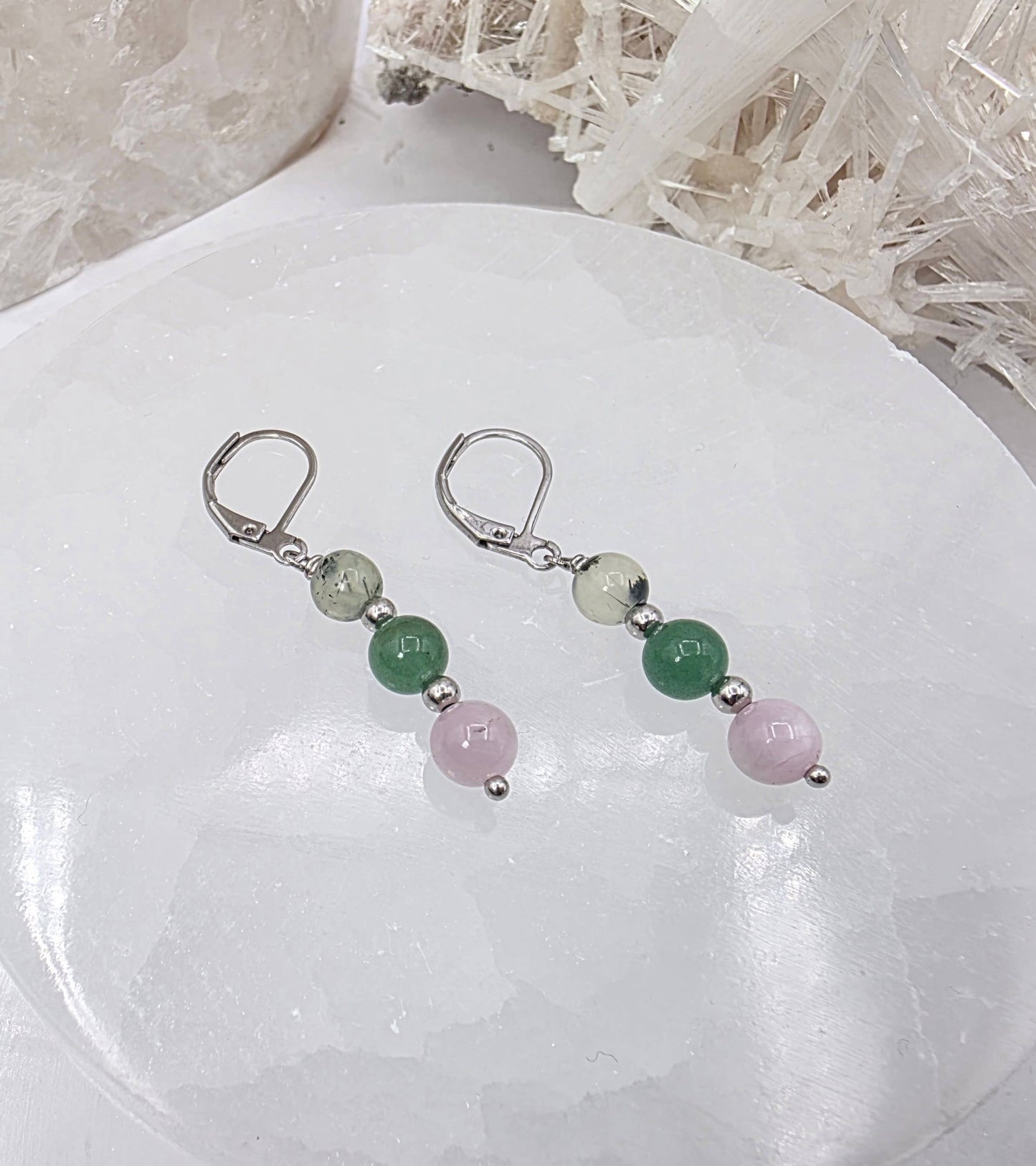 LEAD WITH LOVE-Kunzite, Green Aventurine, Prehnite Jewelry Set
