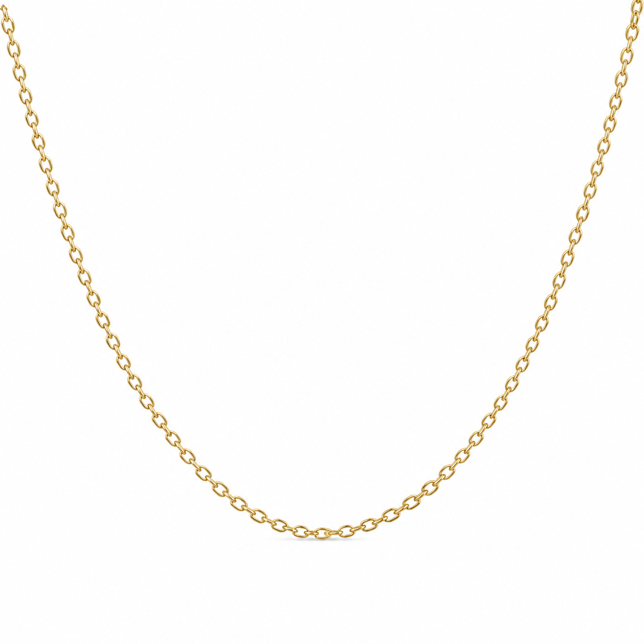 14k Gold Filled Cable Chain Necklace 2.3mm | Lobster Clasp | Custom Length Minimal Everyday Chain