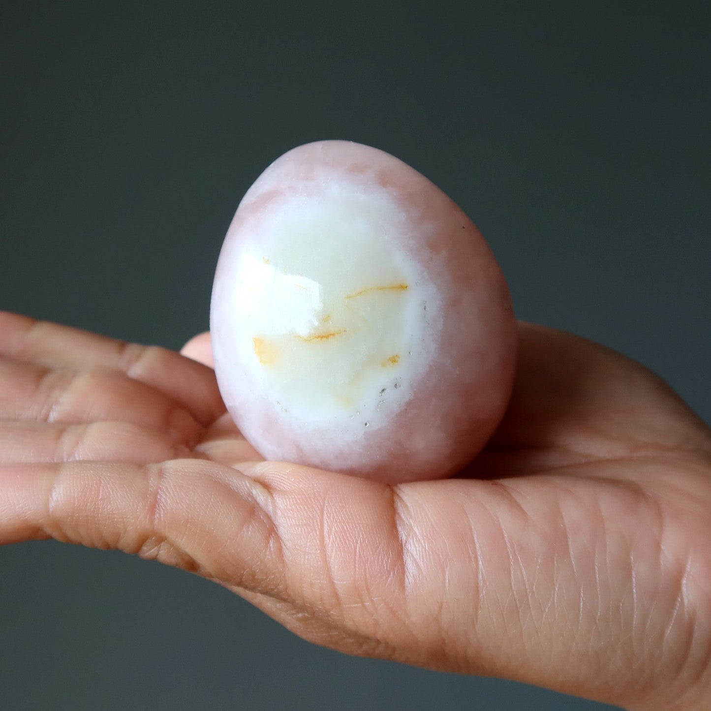 Pink Calcite Egg Rose Wounded Warrior