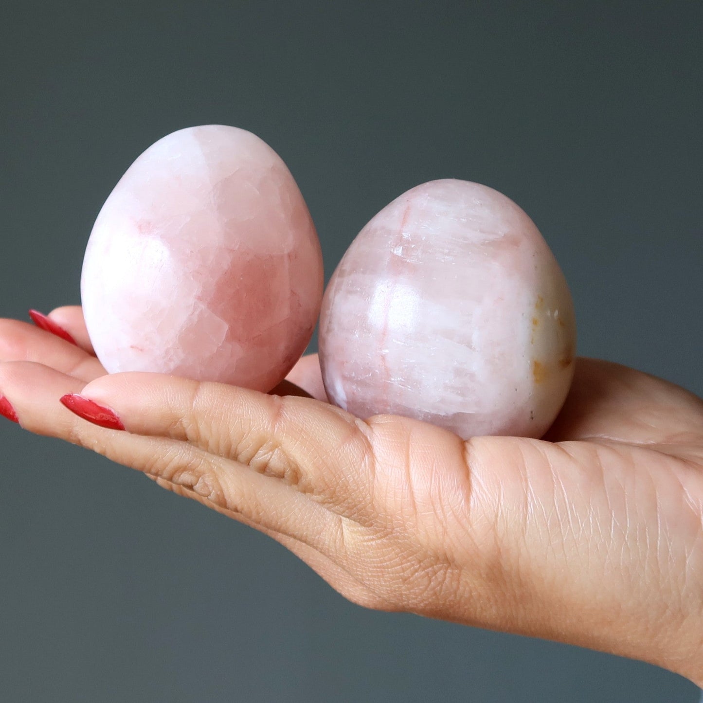 Pink Calcite Egg Rose Wounded Warrior