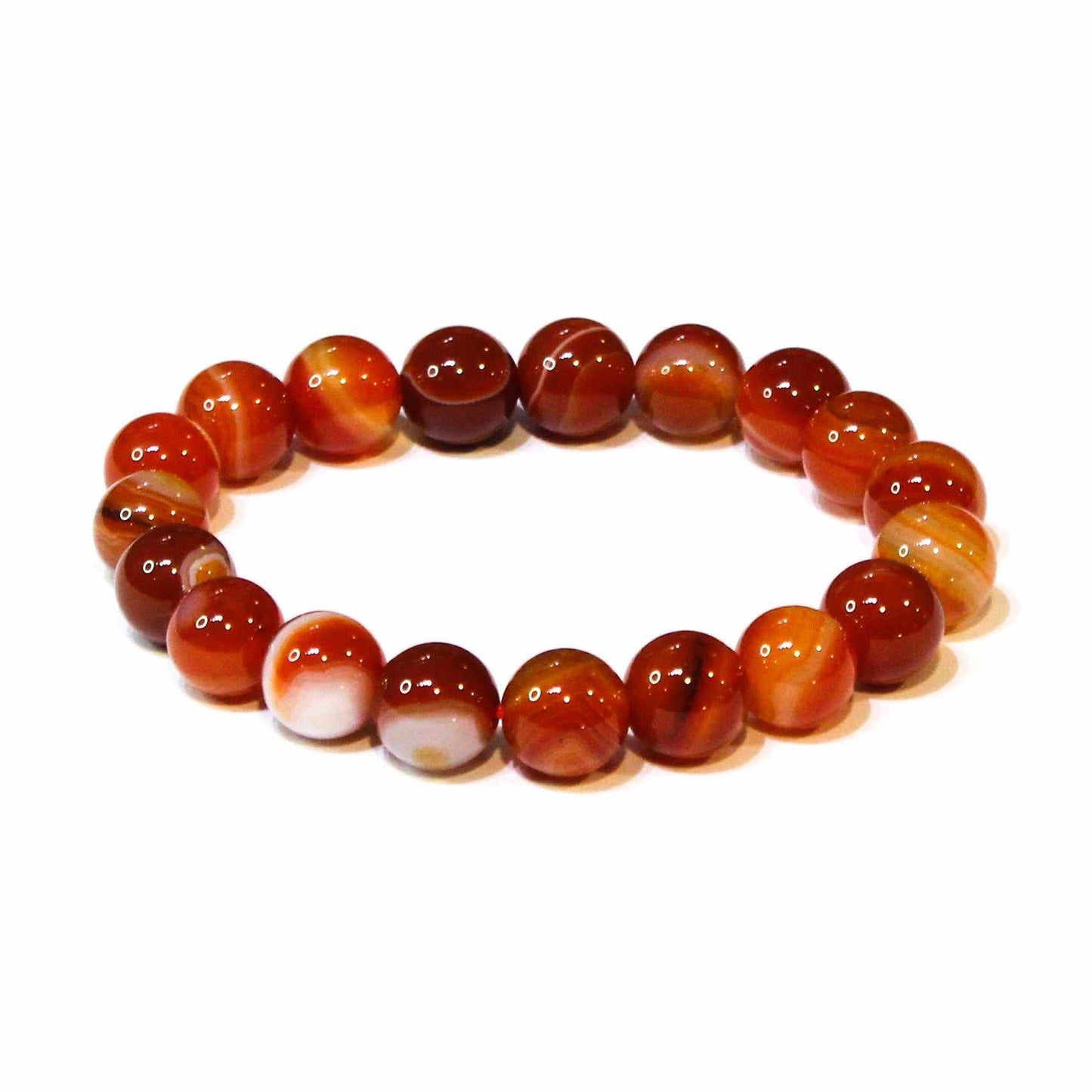 Carnelian Round Bead Bracelet - Creative Passion