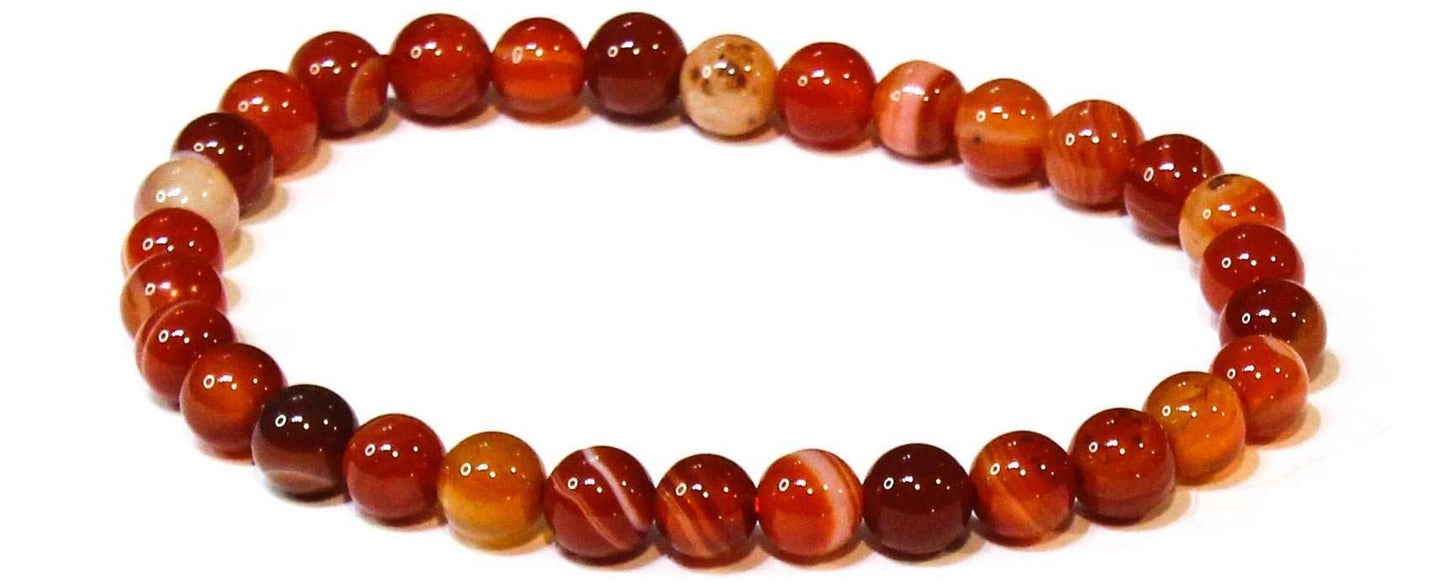 Carnelian Round Bead Bracelet - Creative Passion