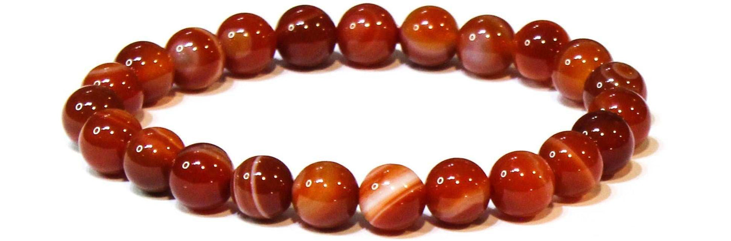 Carnelian Round Bead Bracelet - Creative Passion