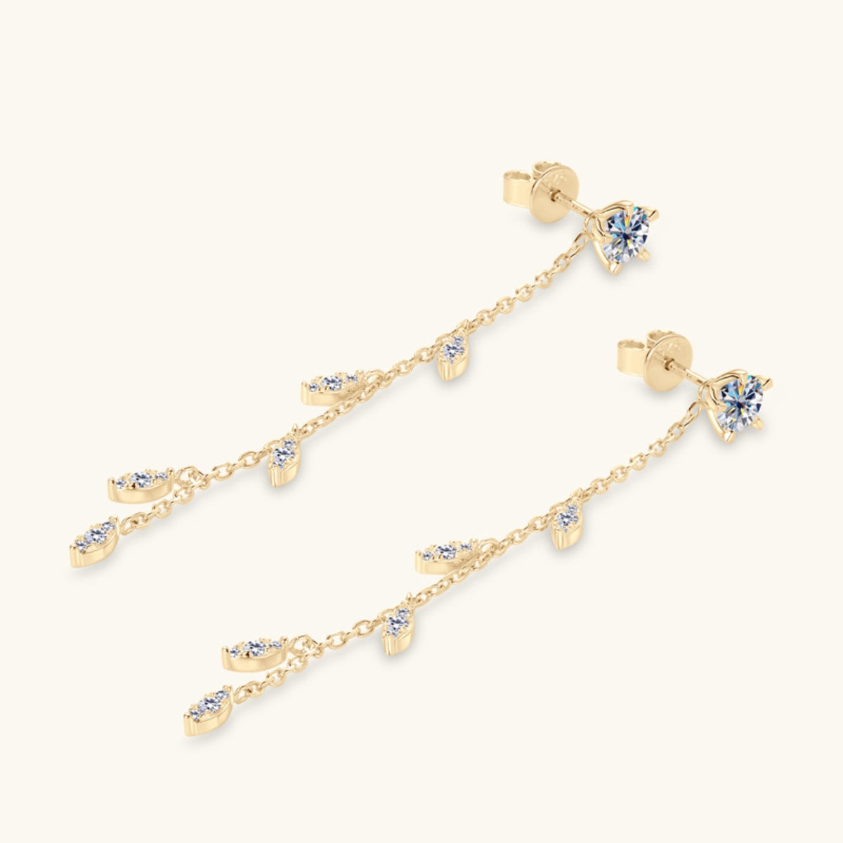 1.38 Carat Sparkala™ Pure Sterling Silver Leaf Earrings