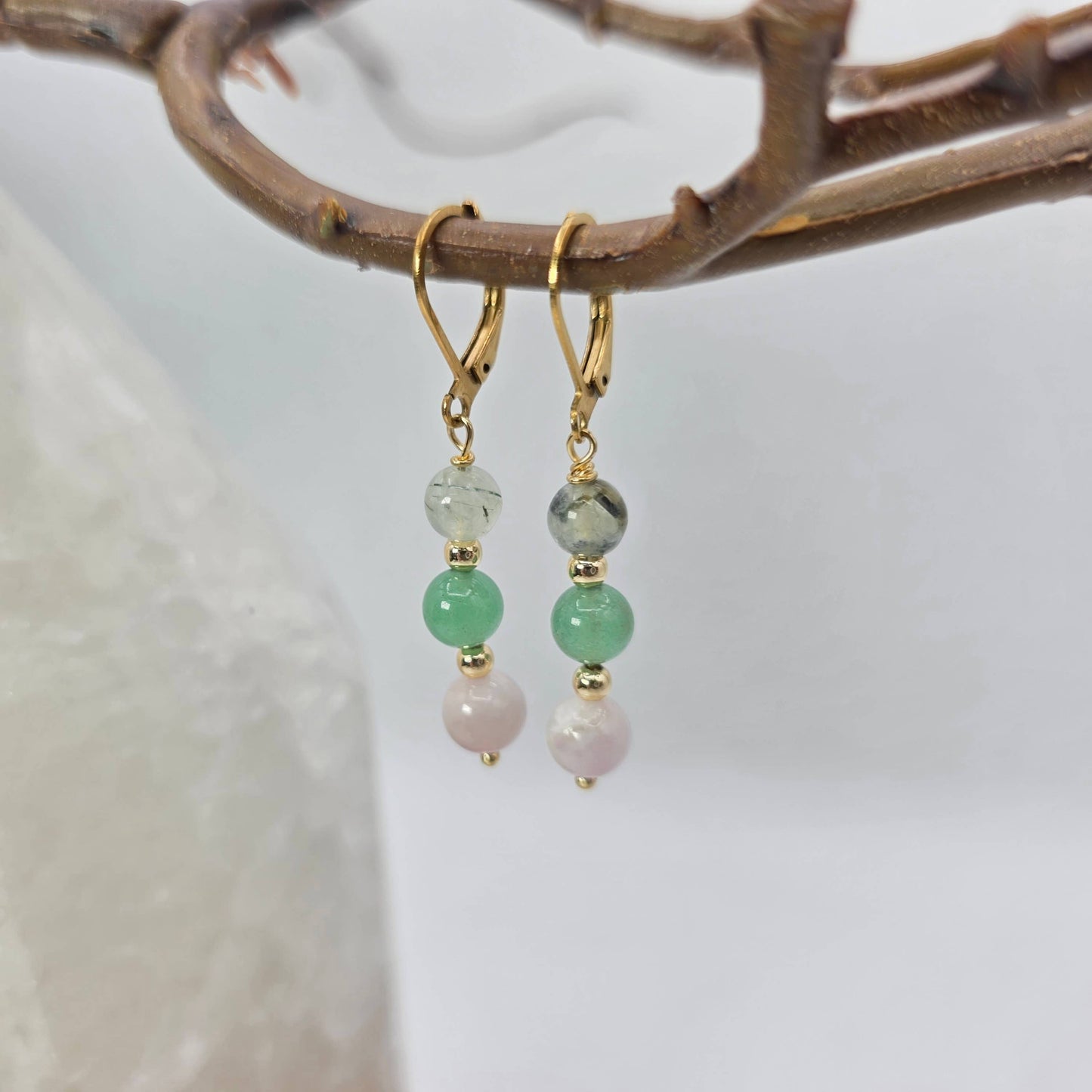 LEAD WITH LOVE-Kunzite, Green Aventurine, Prehnite Jewelry Set