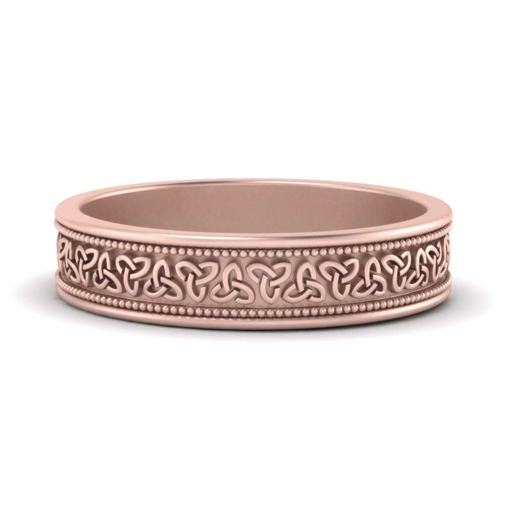 Celtic Mens Gold Band Rings