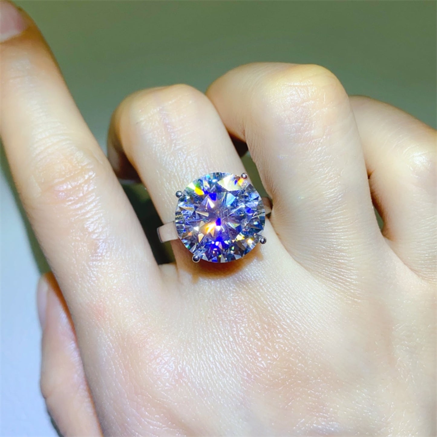 10 Carat Brilliant Round Cut Sparkala™ Pure Sterling Silver Ring