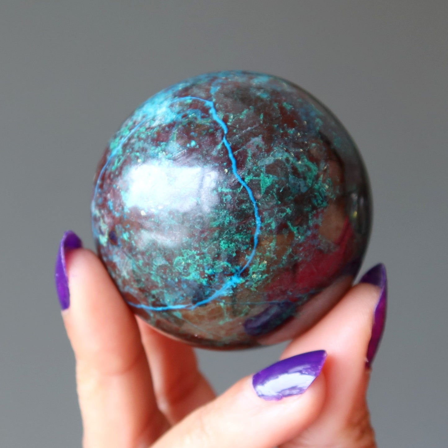 Chrysocolla Sphere Earth Connection Crystal Ball