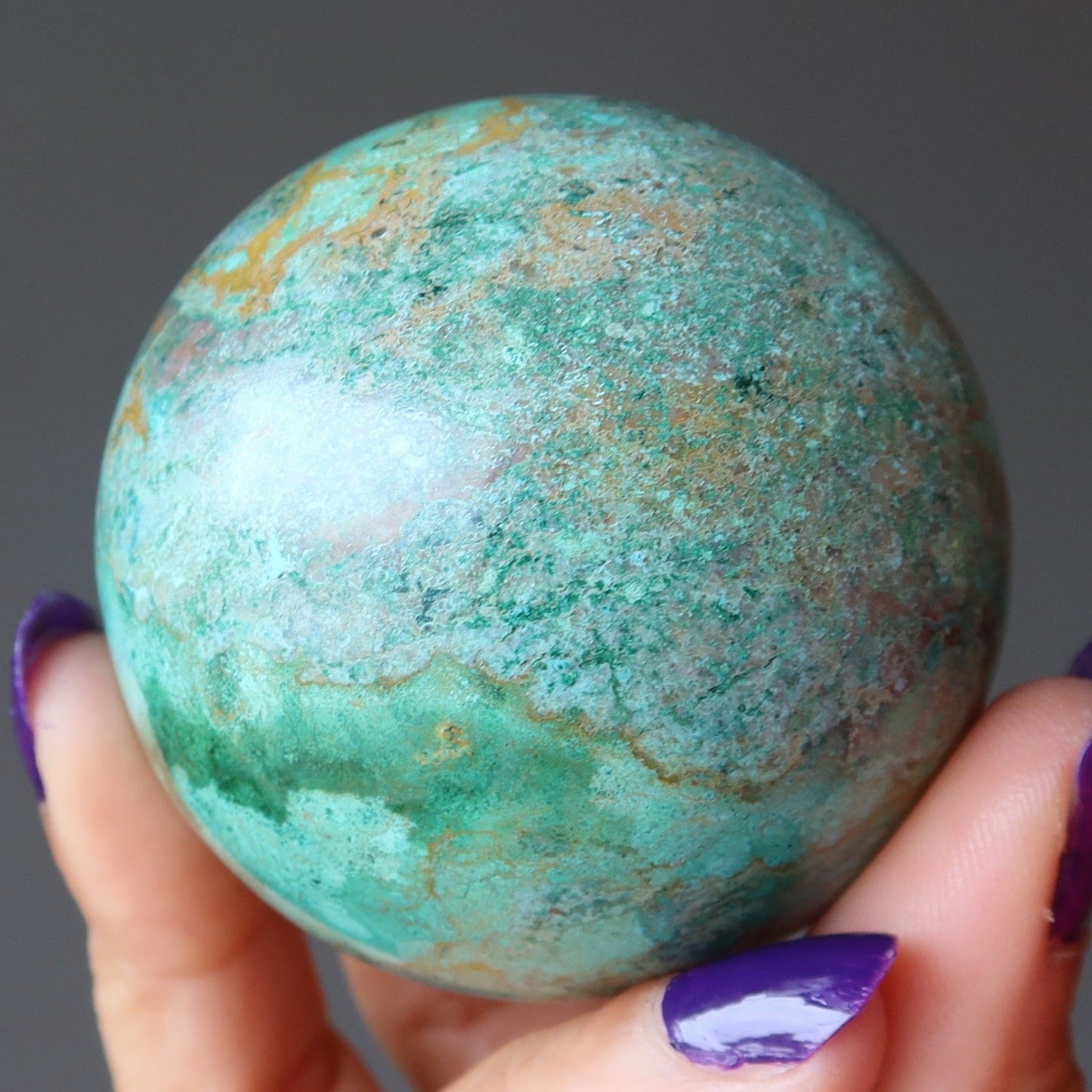 Chrysocolla Sphere Earth Connection Crystal Ball
