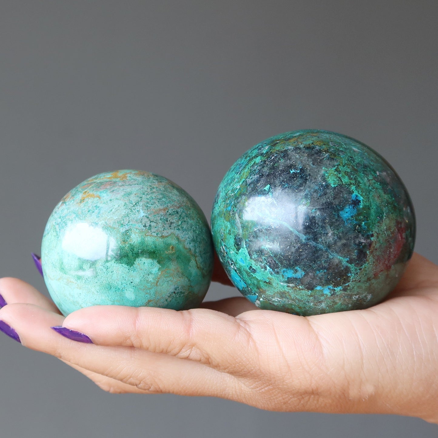 Chrysocolla Sphere Earth Connection Crystal Ball