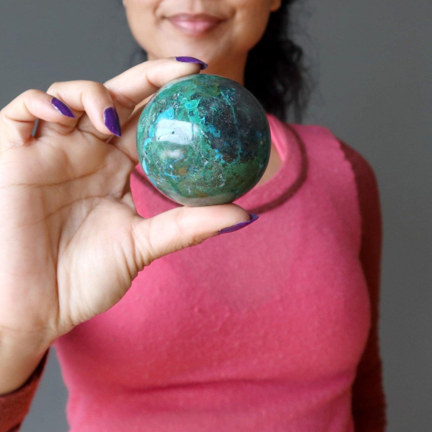 Chrysocolla Sphere Earth Connection Crystal Ball