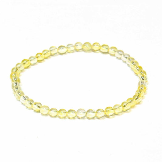 Citrine Round Bead Bracelet 4mm - Sacred Creation