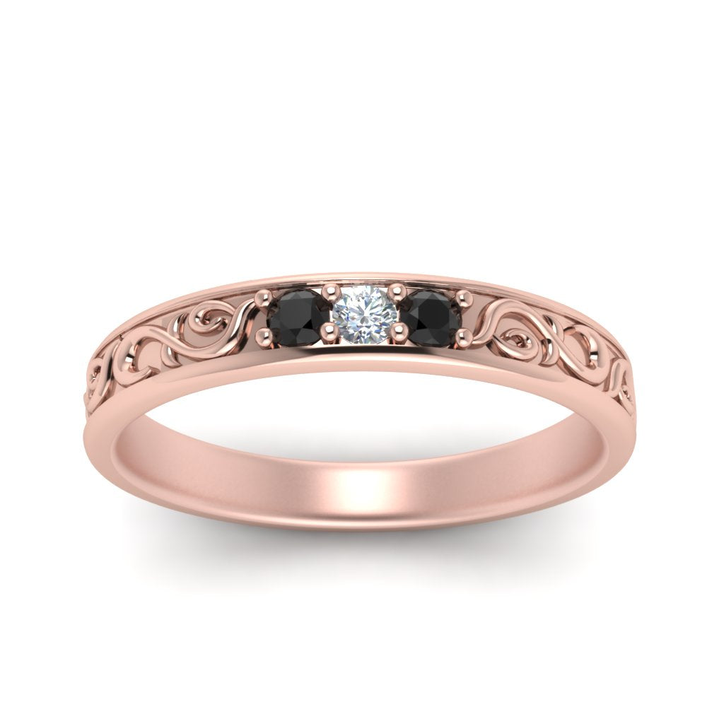 Classic Mens 3 Stone Wedding Band