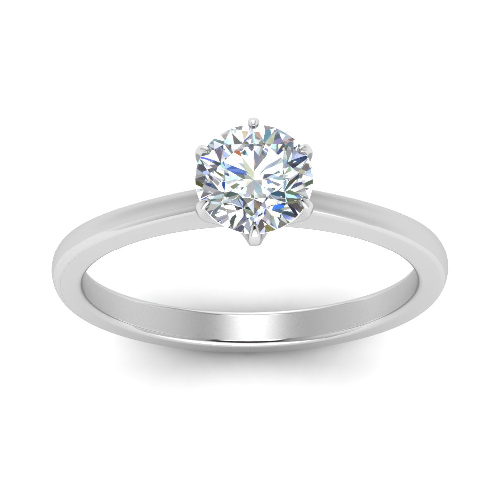 Classic Six Prong Solitaire Ring