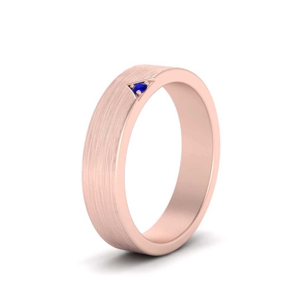 Classic V Shaped Solitaire Stone Mens Band