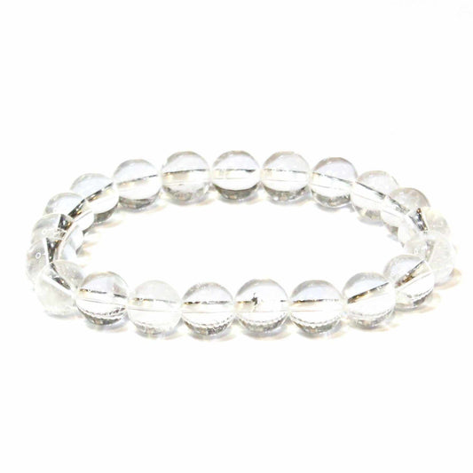 Clear Quartz Round Bead Bracelet - Pure Energy