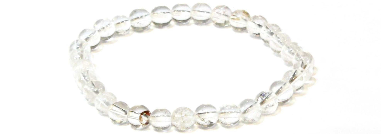Clear Quartz Round Bead Bracelet - Pure Energy