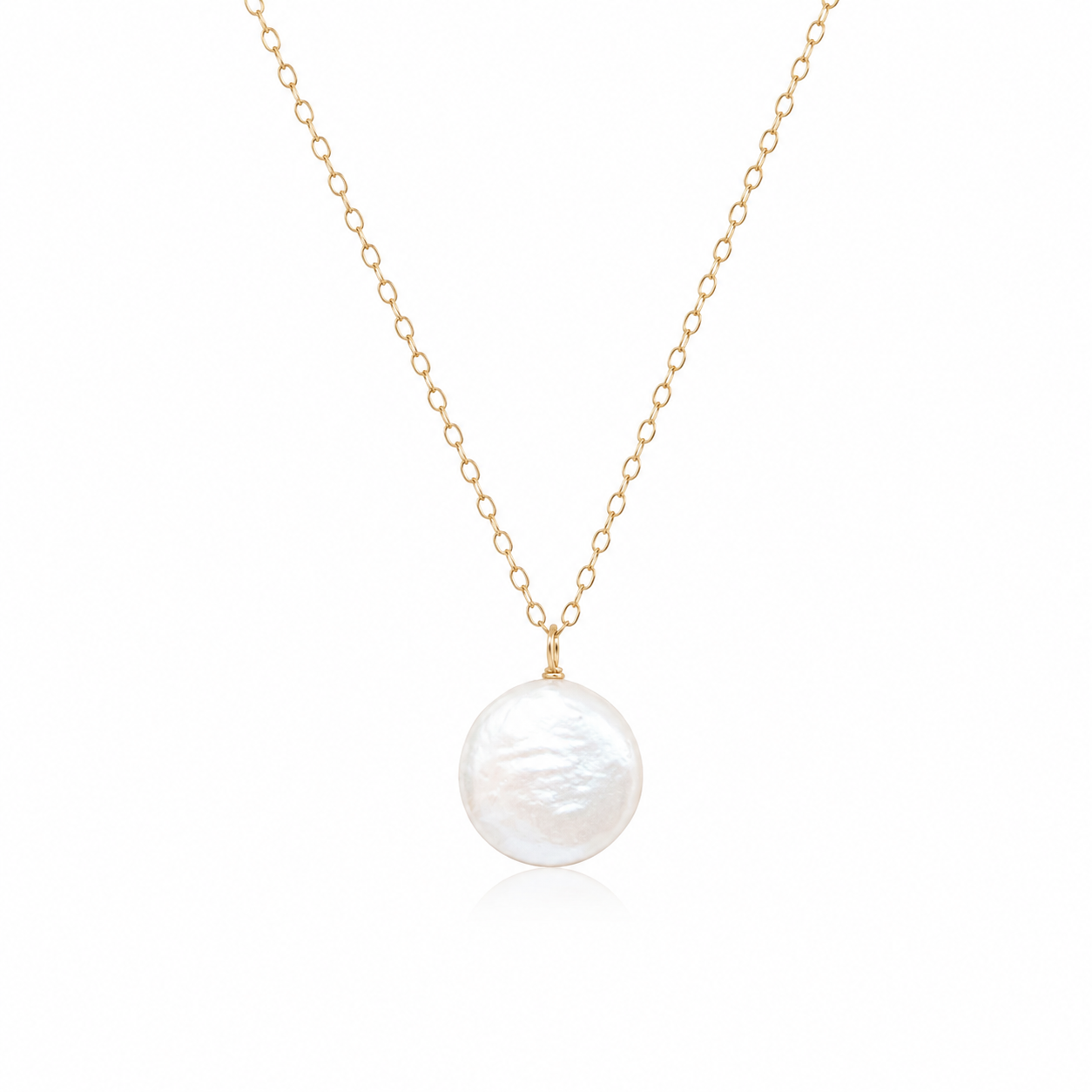 Freshwater Coin Pearl Necklace
